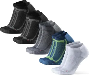 DANISH ENDURANCE Ankle Running Socks for Long Distances, Cushioned, Anti-Blister, Moisture Wicking, Men & Women, 3 & 5 Pack