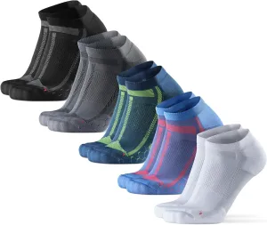 DANISH ENDURANCE Ankle Running Socks for Long Distances, Cushioned, Anti-Blister, Moisture Wicking, Men & Women, 3 & 5 Pack