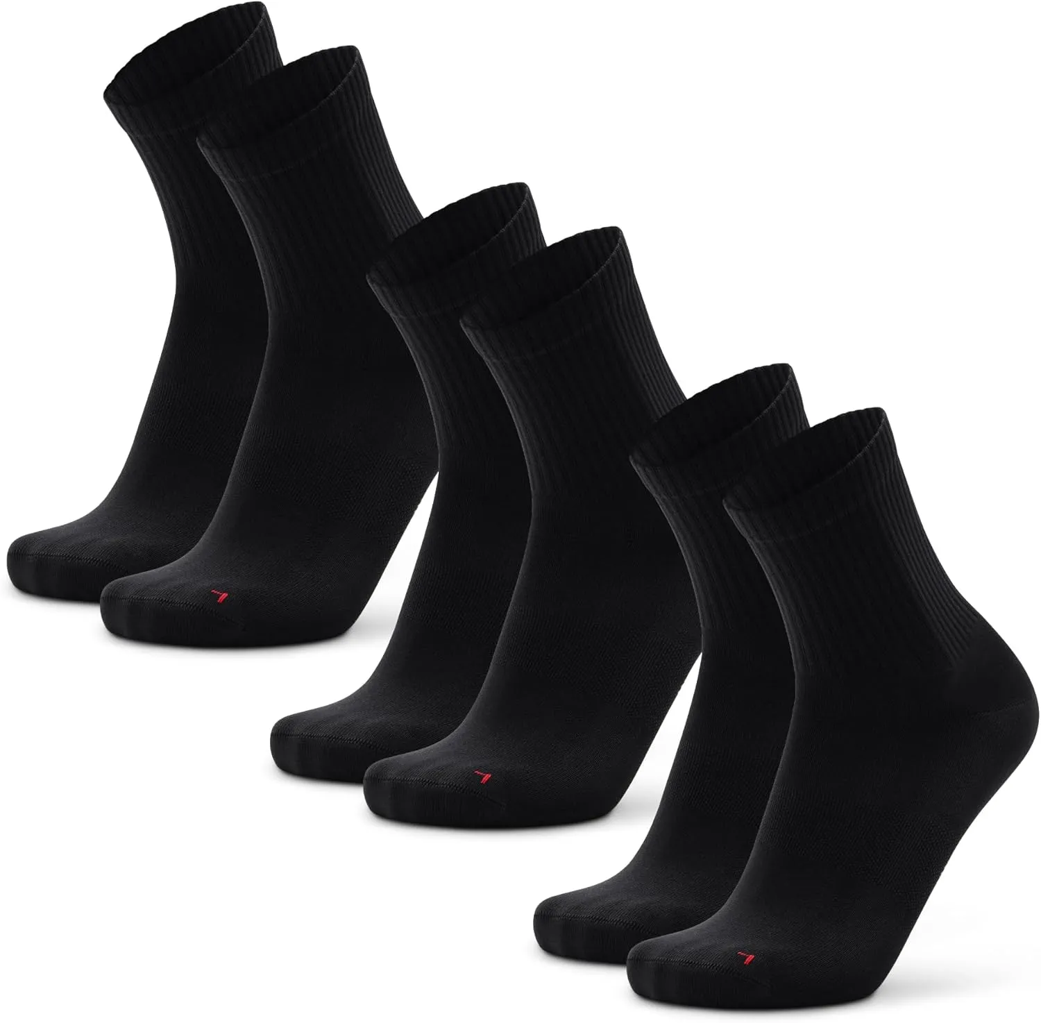 DANISH ENDURANCE Athletic Socks, Anti-blister, Breathable & Moisture Wicking Quarter Socks, for Men & Women, 3 Pack