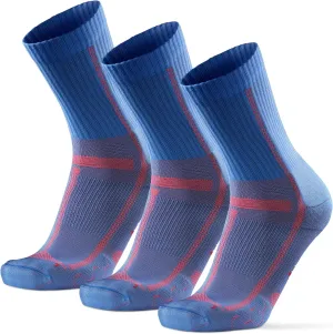 DANISH ENDURANCE Cushioned Running Socks for Long Distances, Crew Length, Anti-Blister for Men & Women, 3 and 5 Pack