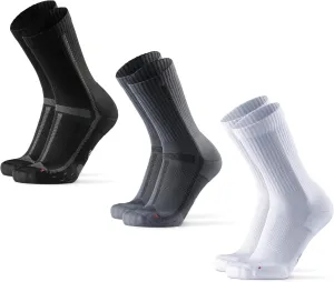 DANISH ENDURANCE Cushioned Running Socks for Long Distances, Crew Length, Anti-Blister for Men & Women, 3 and 5 Pack