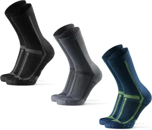 DANISH ENDURANCE Cushioned Running Socks for Long Distances, Crew Length, Anti-Blister for Men & Women, 3 and 5 Pack