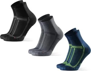 DANISH ENDURANCE Cushioned Running Socks for Long Distances, Quarter Length, Anti-Blister for Men & Women, 3 and 5 Pack