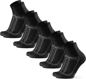 DANISH ENDURANCE Cushioned Running Socks for Long Distances, Quarter Length, Anti-Blister for Men & Women, 3 and 5 Pack