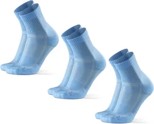 DANISH ENDURANCE Cushioned Running Socks for Long Distances, Quarter Length, Anti-Blister for Men & Women, 3 and 5 Pack