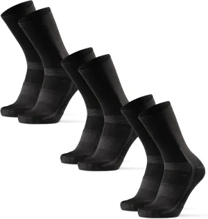 DANISH ENDURANCE Cycling Socks, Crew Length, Breathable, and Cushioned Bike Socks, for Men & Women, Unisex, 3-Pack