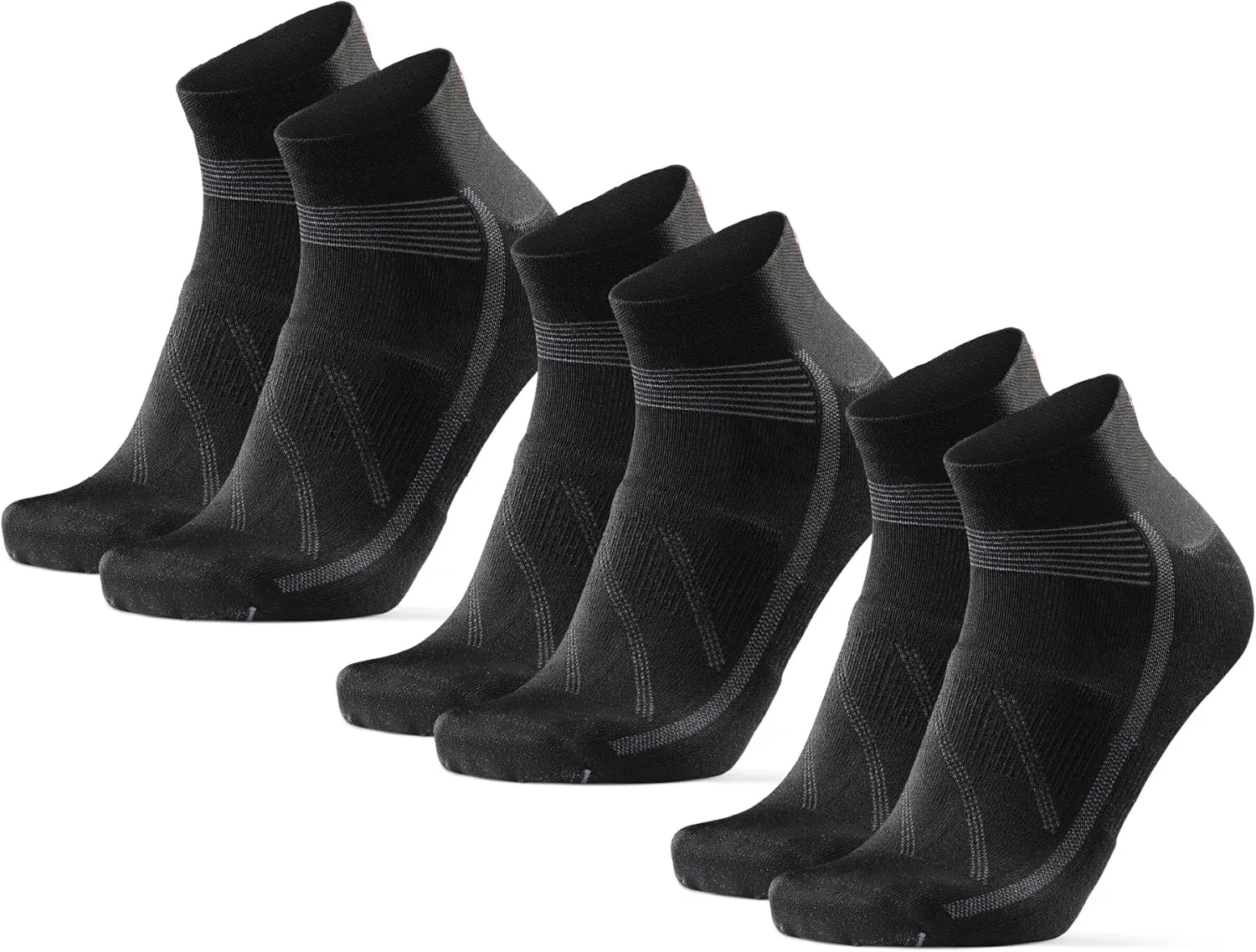 DANISH ENDURANCE Cycling Socks, Low-Cut, Breathable for Men & Women, Unisex, 3-Pack