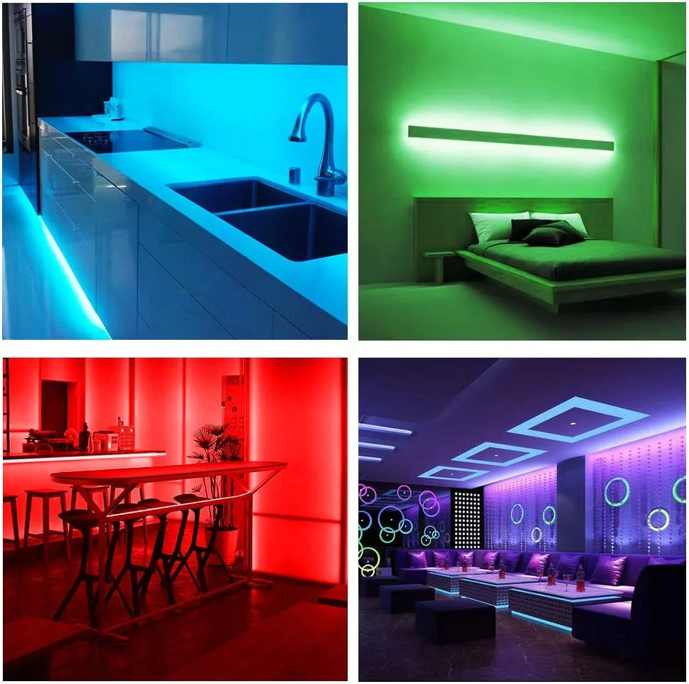 DAYBETTER Led Strip Lights Waterproof, 32.8ft(2 Rolls of 16.4ft) Led Tape Lights Color Changing 300 LEDs Light Strips Kit with 44 Keys Ir Remote Controller and 12v Power Supply for Indoor Outdoor Use