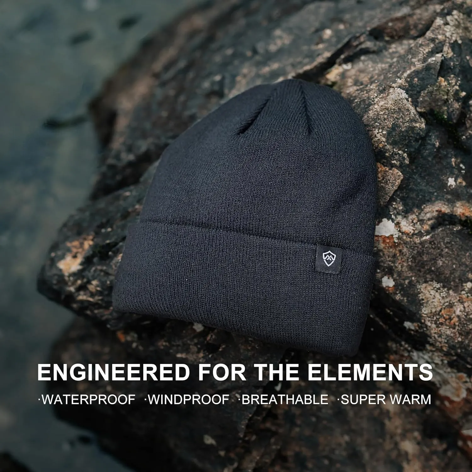 DexShell Waterproof Beanie for Men & Women, Windproof Thermal Winter Hat with Fleece Liner, Cuffed Knit Cap for Cold Weather