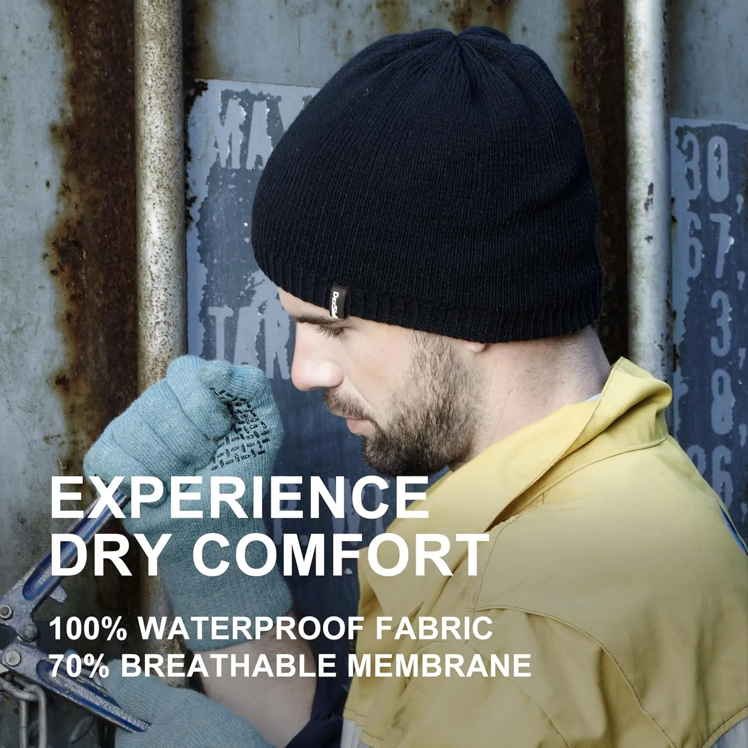 DexShell Waterproof Beanie Hat for Men and Women for Winter Cold Weather, Membrane Insulated Fleece Liner