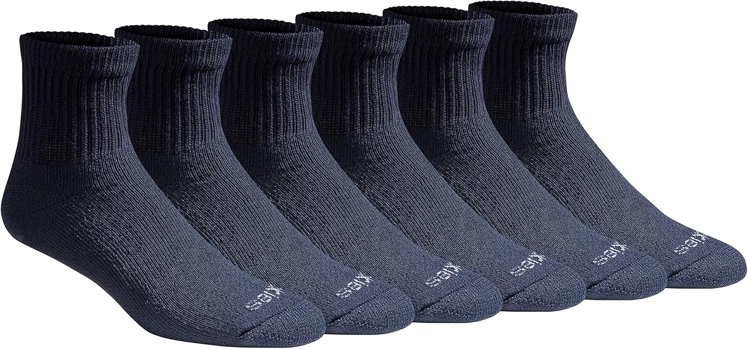 Dickies Men's Dri-tech Moisture Control Quarter Socks, Available in M-XXL (6, 12, 18 Pairs)
