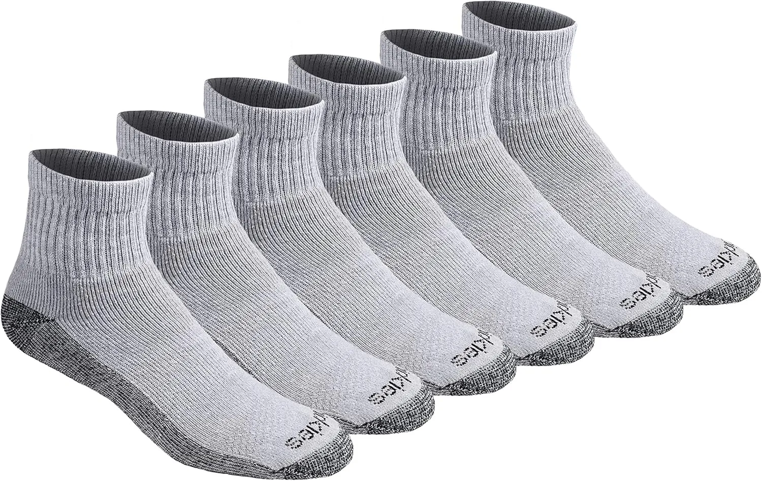 Dickies Men's Dri-tech Moisture Control Quarter Socks, Available in M-XXL (6, 12, 18 Pairs)