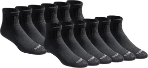 Dickies Men's Dri-tech Moisture Control Quarter Socks, Available in M-XXL (6, 12, 18 Pairs)