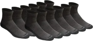 Dickies Men's Dri-tech Moisture Control Quarter Socks, Available in M-XXL (6, 12, 18 Pairs)
