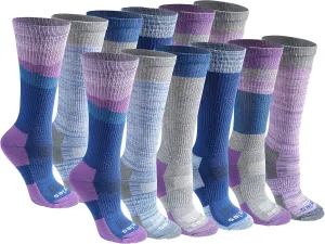 Dickies Women's Dri-tech Fashion Moisture Control Crew Socks, Available in S-XL (5, 6, 12 Pairs)