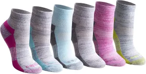 Dickies Women's Dri-Tech Moisture Wicking Quarter Socks, Multipack
