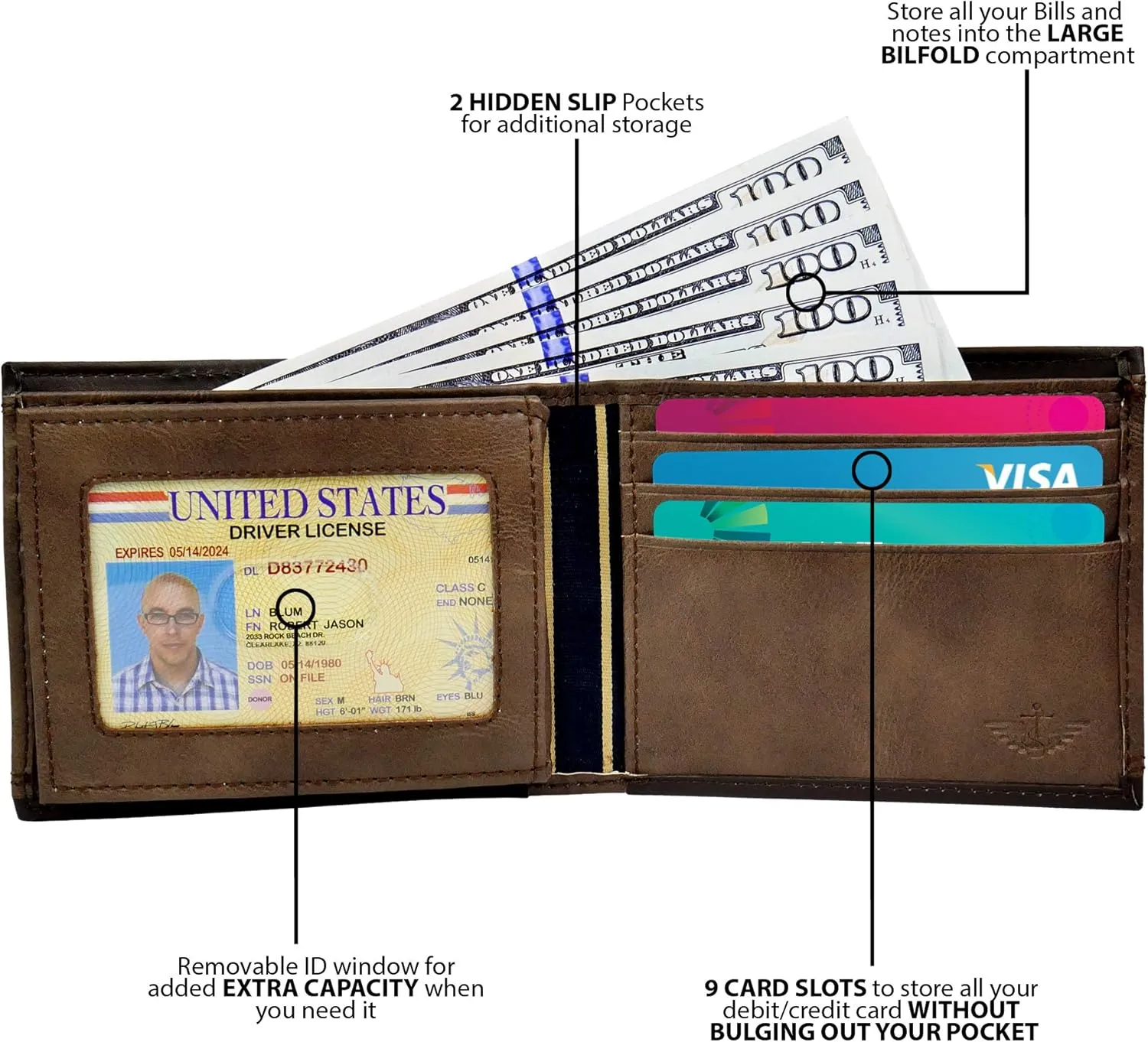 Dockers Men's Slim Bifold Wallet
