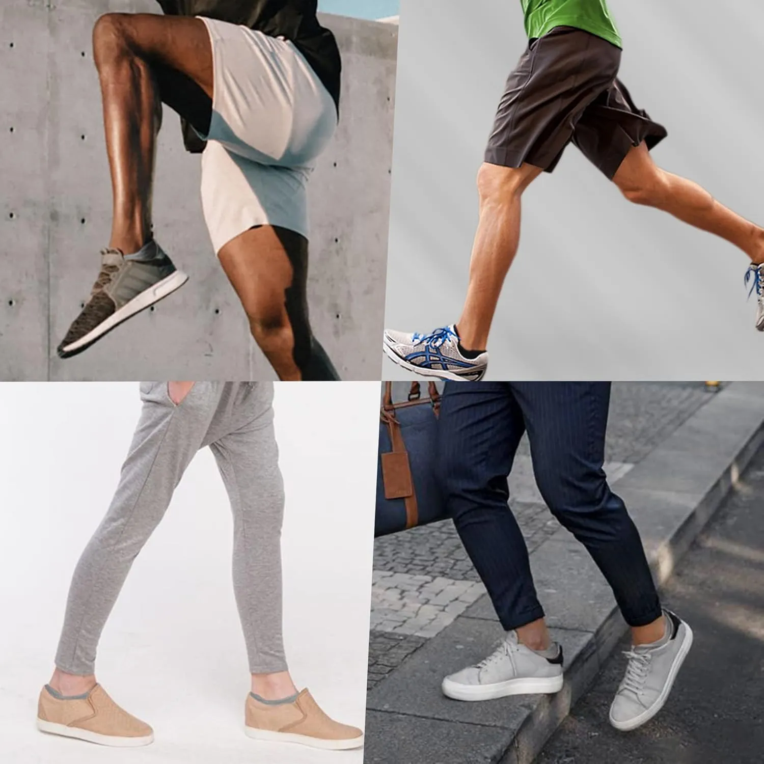 ECOEY Light Weight Merino Wool Athletic Running Socks for Men and Women 4 Pairs