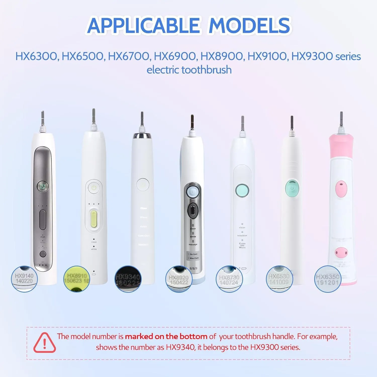 Electric Toothbrush Metal Shaft/Link Rod Replacement Parts Compatible with Philips HX9340 HX9350 HX6340 HX6530 HX6710 HX6920 HX9140 HX8910 Vibrating Tip with Waterproof Rubber Seal Pad Ring