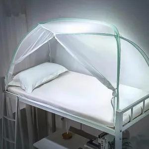 Elegant Pop-Up Mosquito Net Tent for Beds Mosquito Net for Students Dorm Bunk Bed Portable Folding Design for Teen Girls Baby Adults Trip Twin Bed (Green, 35" W x 75" L (Pack of 1))