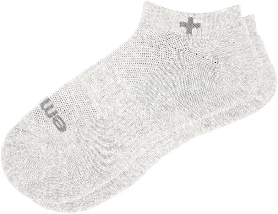emuaid Ionic Silver Socks – Antibacterial & Anti-Microbial Silver Fiber, Moisture & Odor Control, One Pair – Navy & Gray