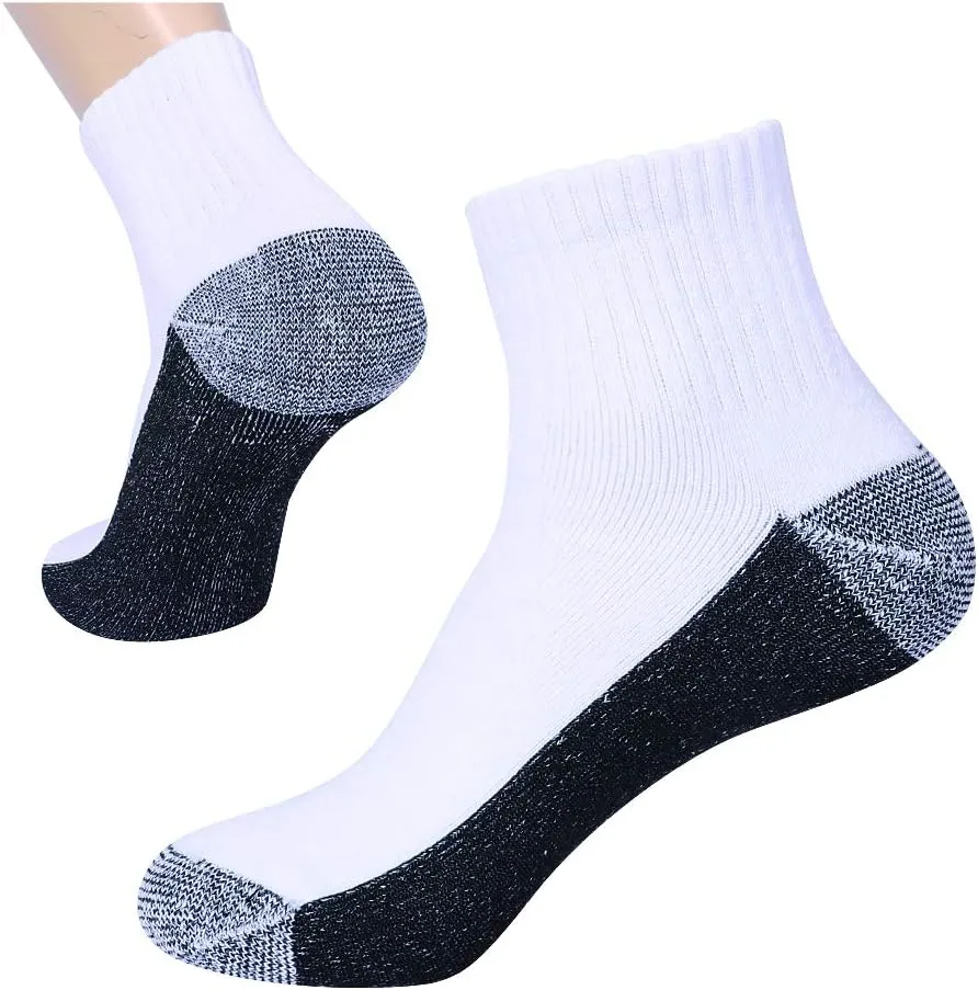 EnerWear 10P Pack Unisex Cotton Moisture Wicking Cushion Ankle Socks