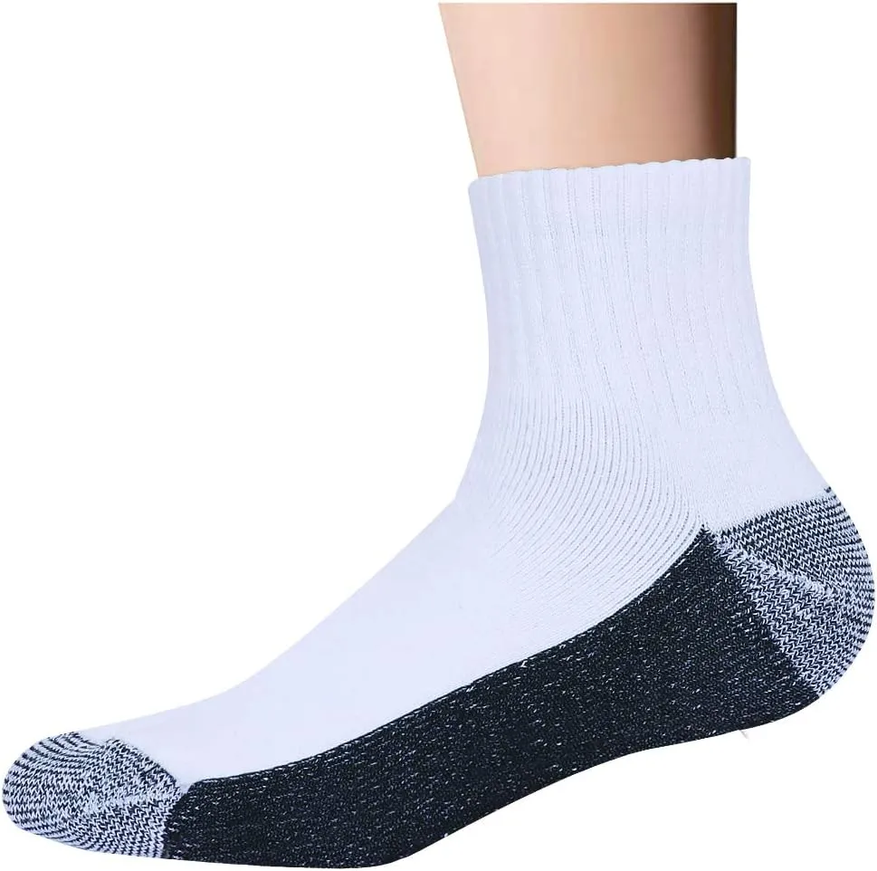 EnerWear 10P Pack Unisex Cotton Moisture Wicking Cushion Ankle Socks