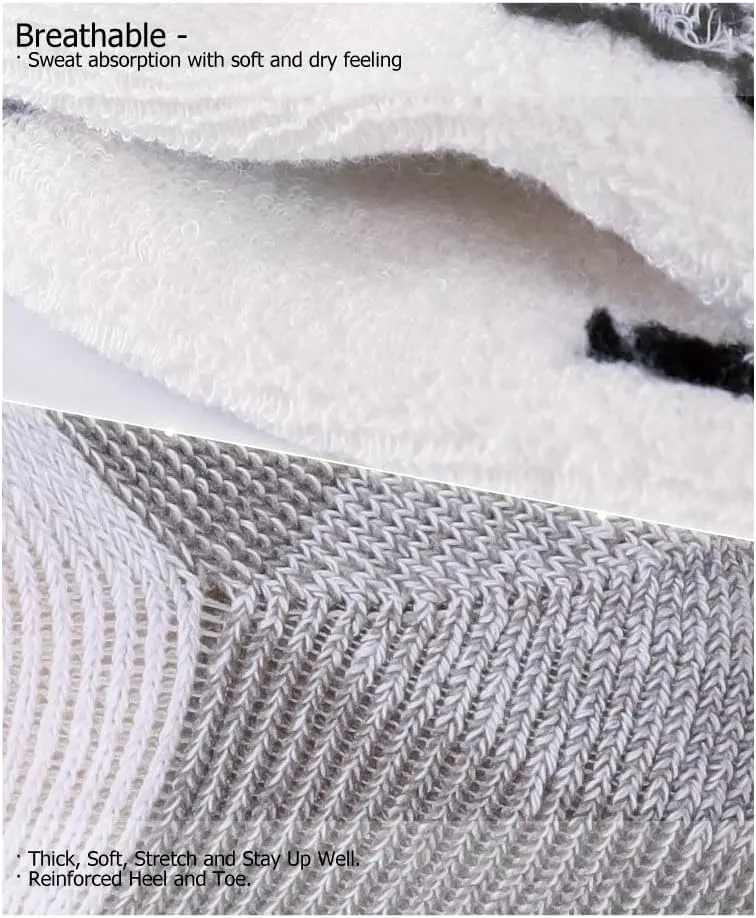 EnerWear 10P Pack Unisex Cotton Moisture Wicking Cushion Ankle Socks