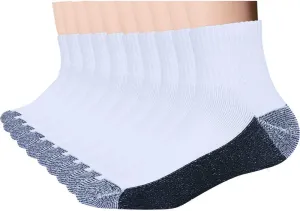 EnerWear 10P Pack Unisex Cotton Moisture Wicking Cushion Ankle Socks