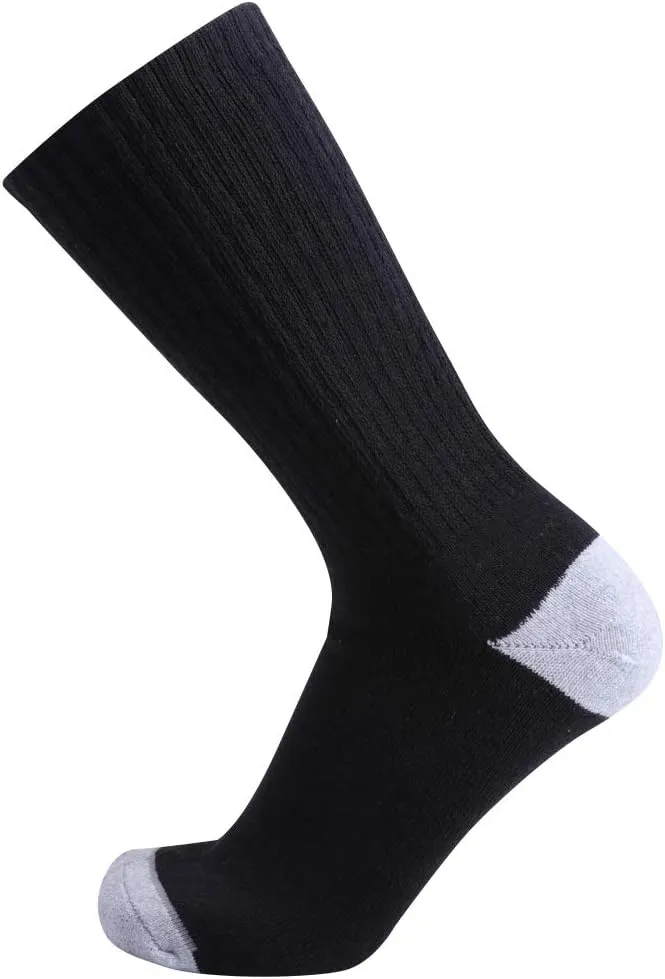 EnerWear 10P Pack Unisex Cotton Moisture Wicking Cushion Crew Socks