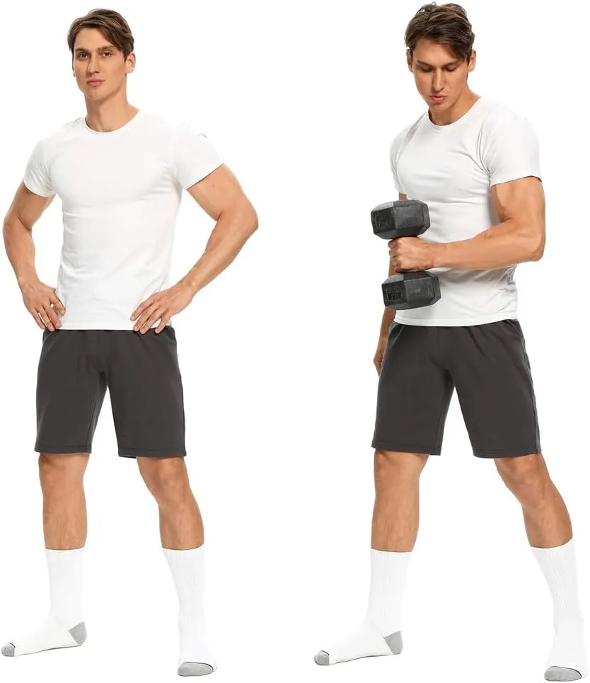 EnerWear 10P Pack Unisex Cotton Moisture Wicking Cushion Crew Socks
