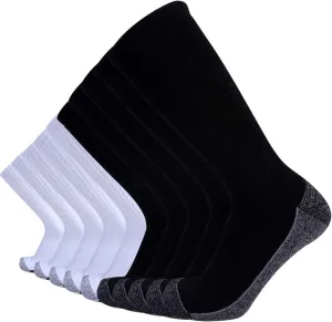 EnerWear 10P Pack Unisex Cotton Moisture Wicking Cushion Crew Socks