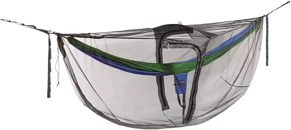 ENO Guardian DX Bug Net - Protective Deluxe Hammock Netting - for Camping, Hiking, Backpacking, Travel, a Festival, or The Beach - Charcoal