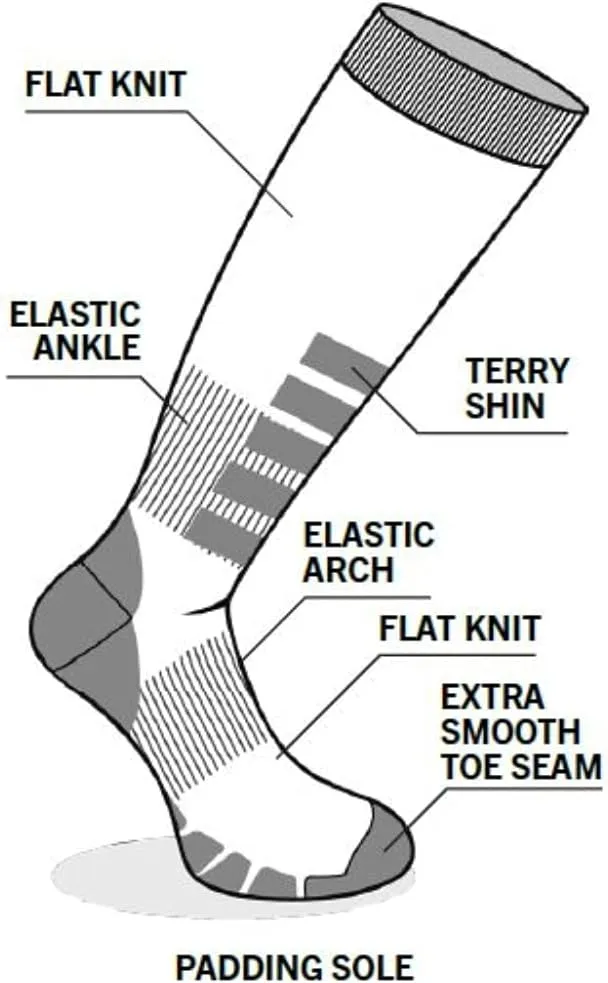 Eurosock Ski Supreme Jr Ski Socks, Specifically Designed Ski Socks for Kids