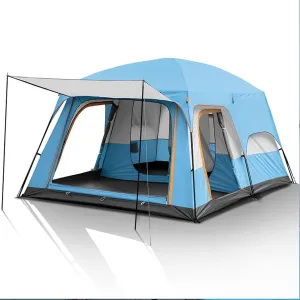 Extra Large Tent 10-12-14 Person(Style-B),Family Cabin Tents,Large Family Cabin Tents with 2 Rooms,Straight Wall,Waterproof,Double Layer,Big Tent for Outdoor, Picnic, Camping, Family Gathering