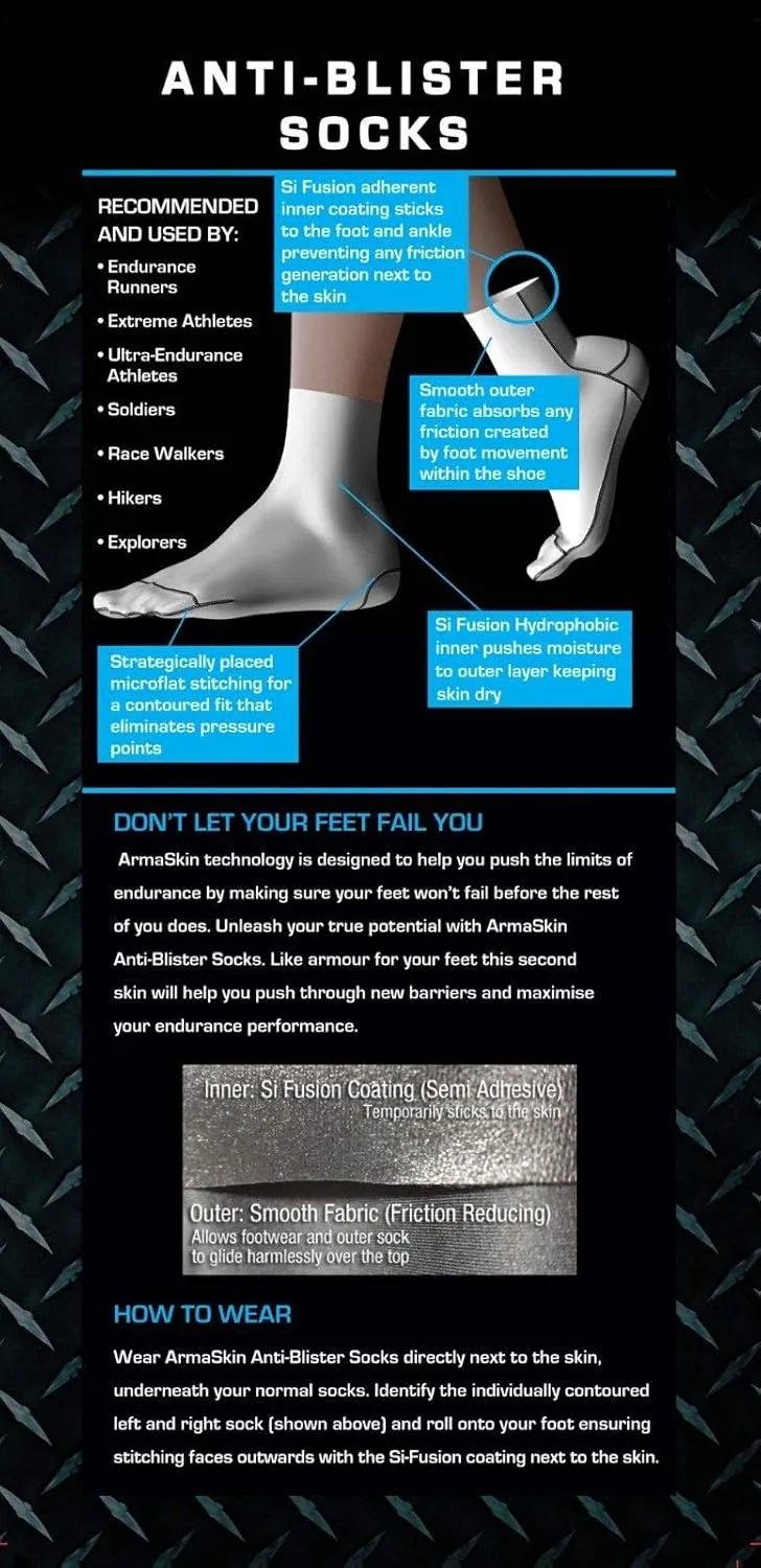 Extreme Anti-Blister Hiking Crew Socks for Men and Women