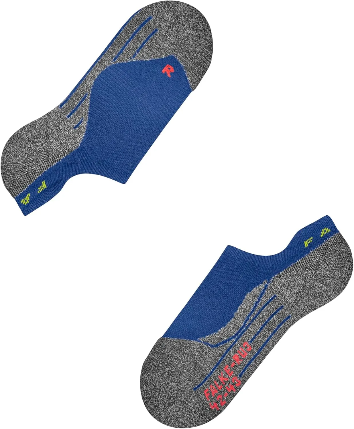 FALKE Men's RU3 Comfort Invisible Running Socks, No Show, Thick Cushion, 1 Pair