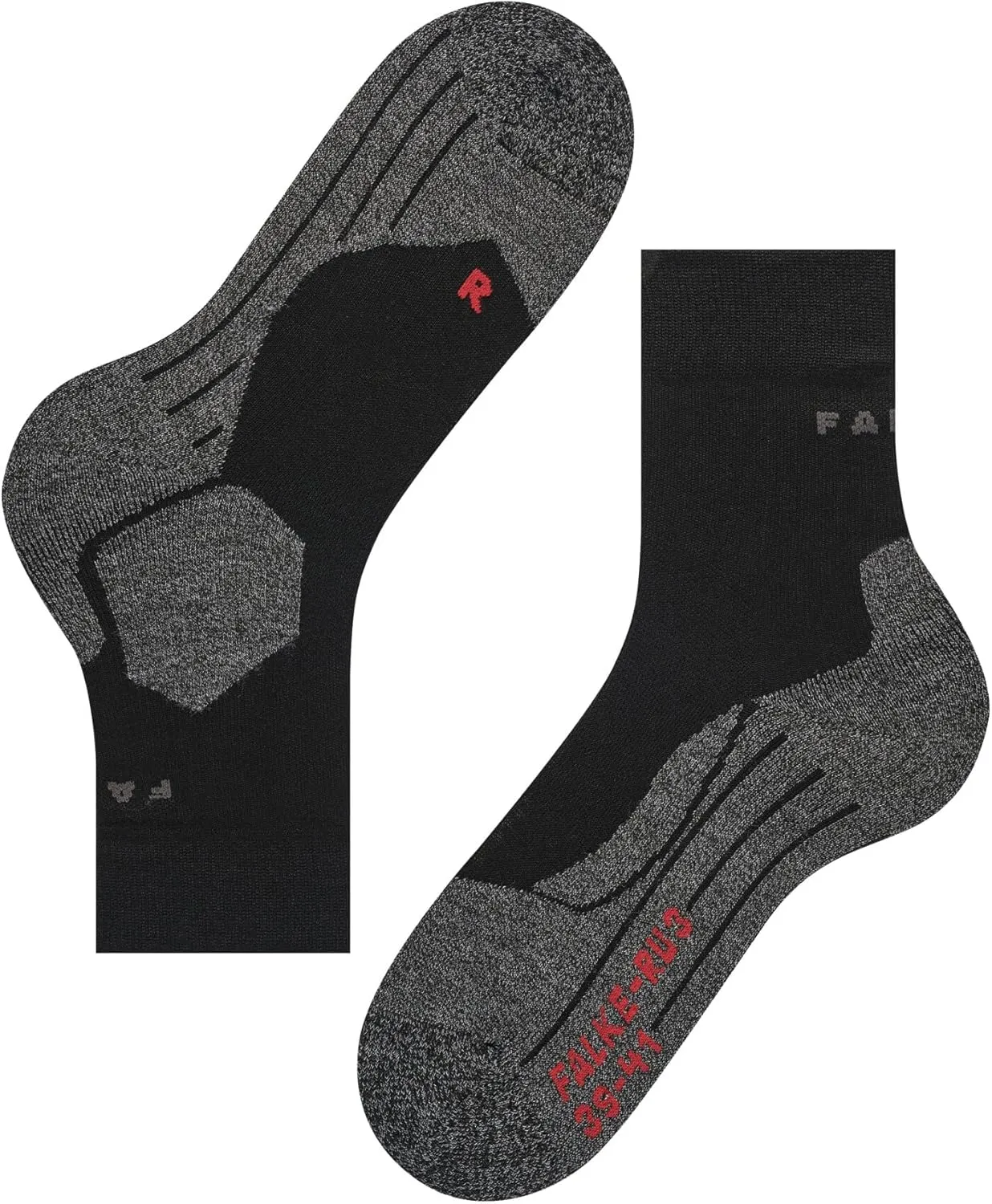 FALKE Men's RU3 Comfort Running Socks, Thick Cushion, Anatomic, 1 Pair