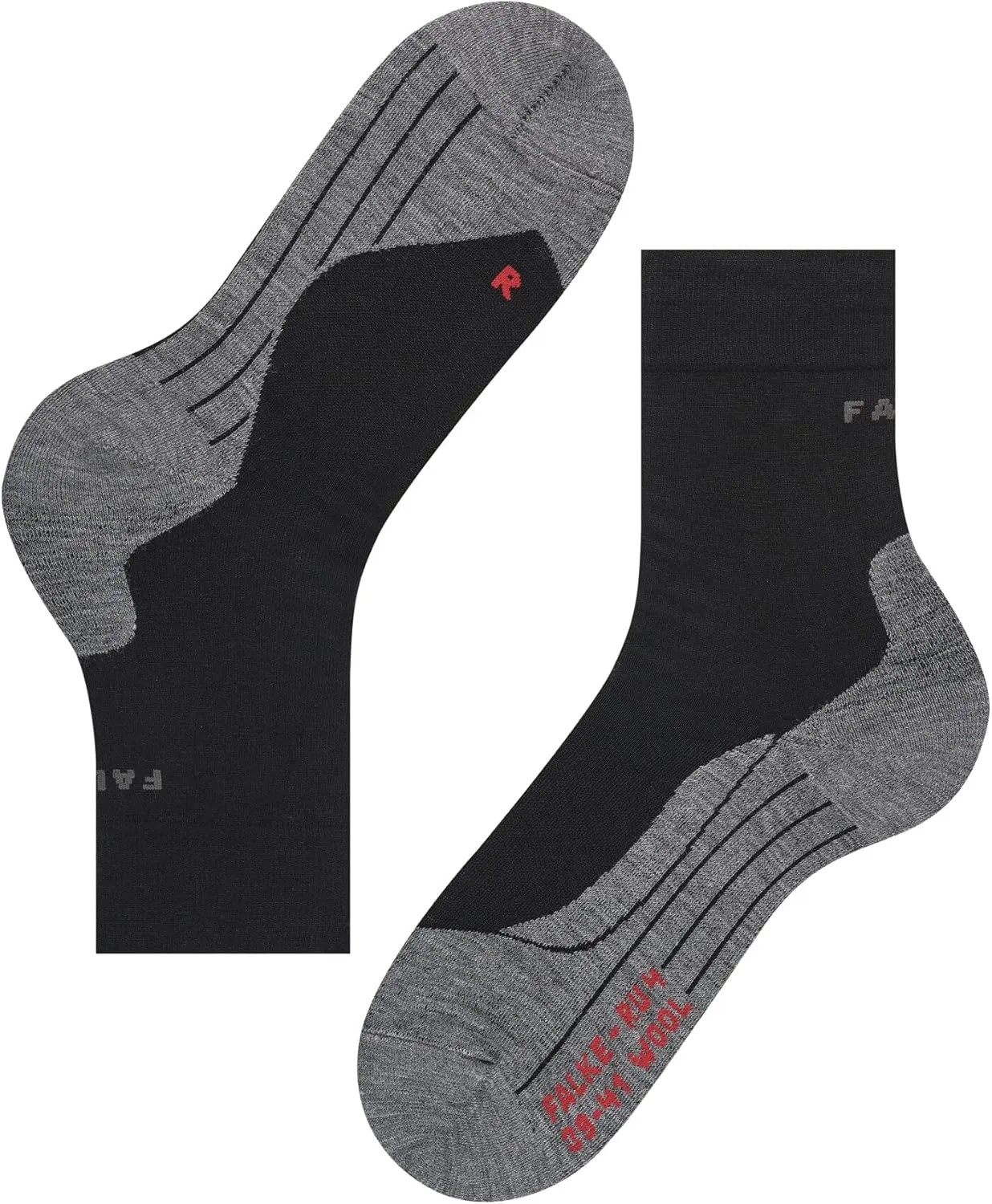 FALKE Men's RU4 Endurance Wool Running Socks, Medium Cushion, 1 Pair