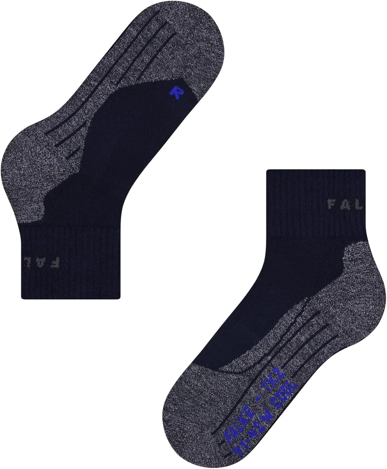 FALKE Men's TK2 Explore Cool Short Hiking Socks, Quarter, 1 Pair