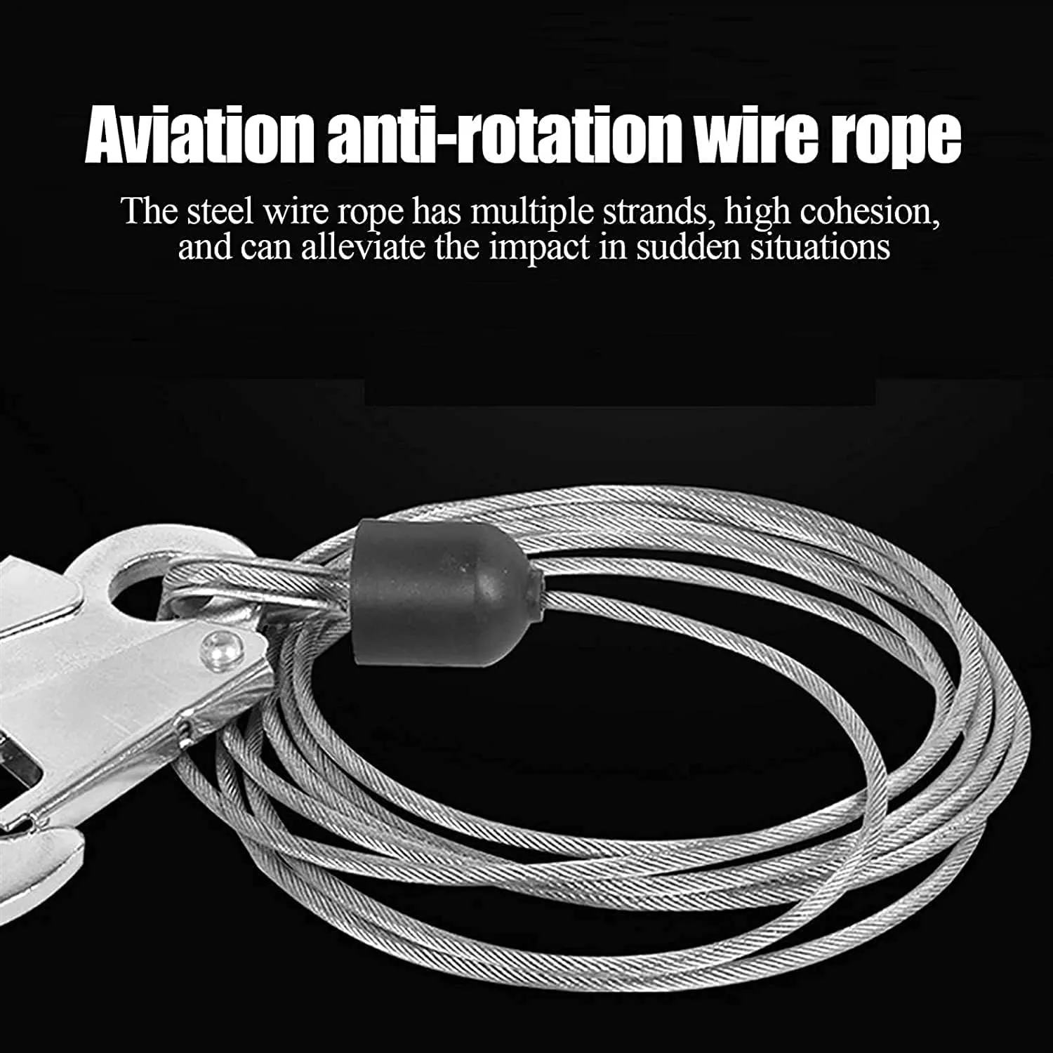 Fall Protection Self Retracting Lifelines,Retractable Lanyard Fall Protection Auto Belay Device for Roof Construction and Tree House Construction,Bearing 150KG(40m)