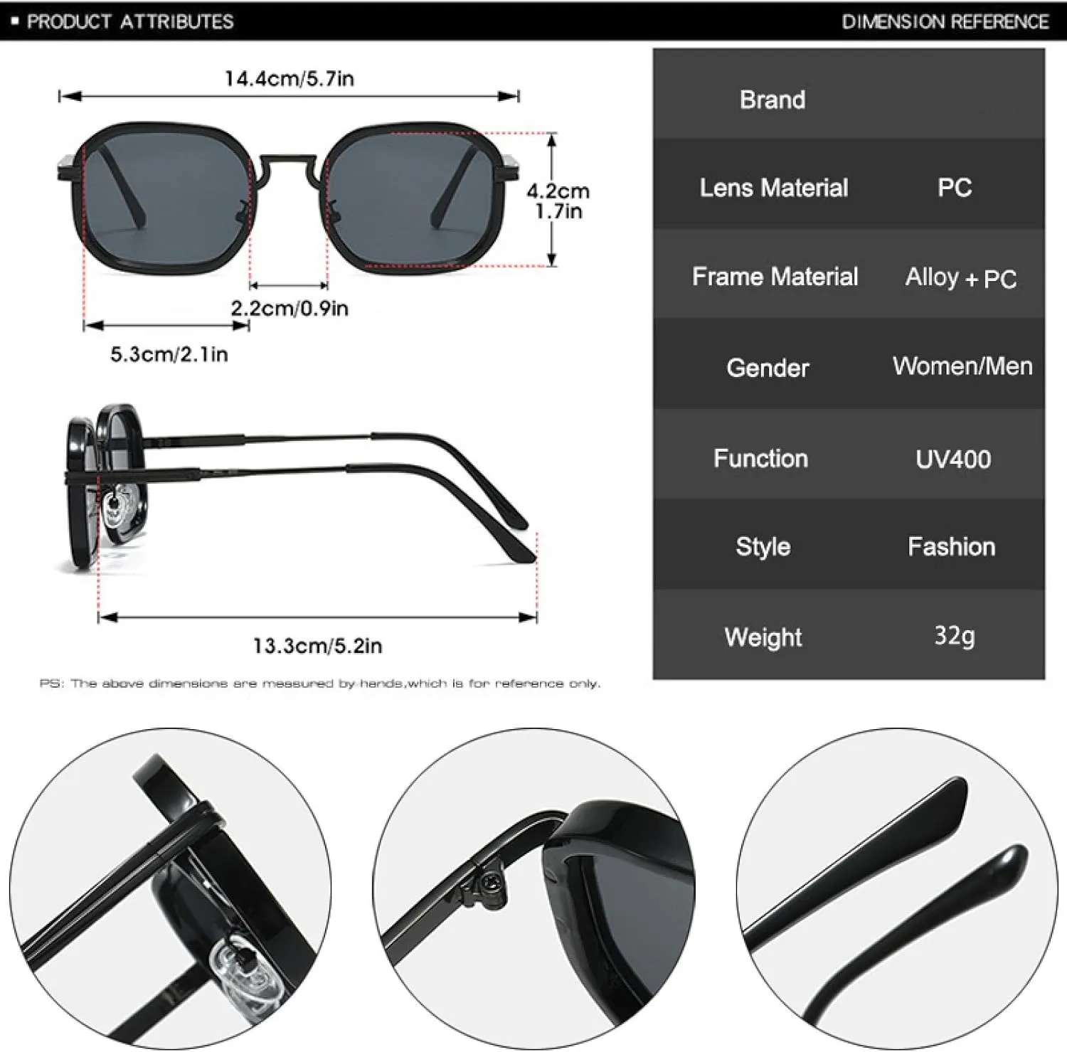 Fashion Gradient Women Sunglasses Shades Uv400 Retro Men Sun Glasses