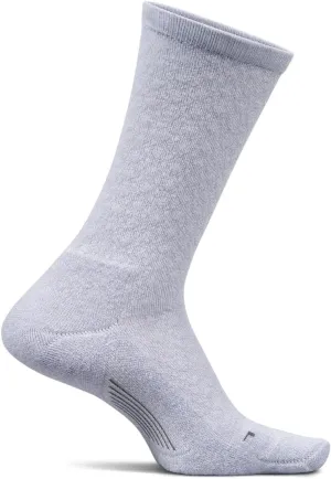 Feetures Everyday Max Cushion Crew Sock for Women - Moisture-Wicking Socks - Diamond Texture Gray, M (1 Pair)