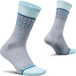 Feetures Everyday Max Cushion Crew Sock for Women - Moisture-Wicking Socks - Twinkle Light Gray, L (1 Pair)