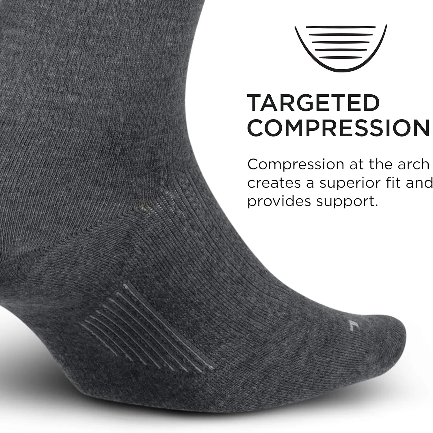 Feetures Everyday Ultra Light Cushion Crew Sock for Women - Moisture-Wicking Socks - (1 Pair)