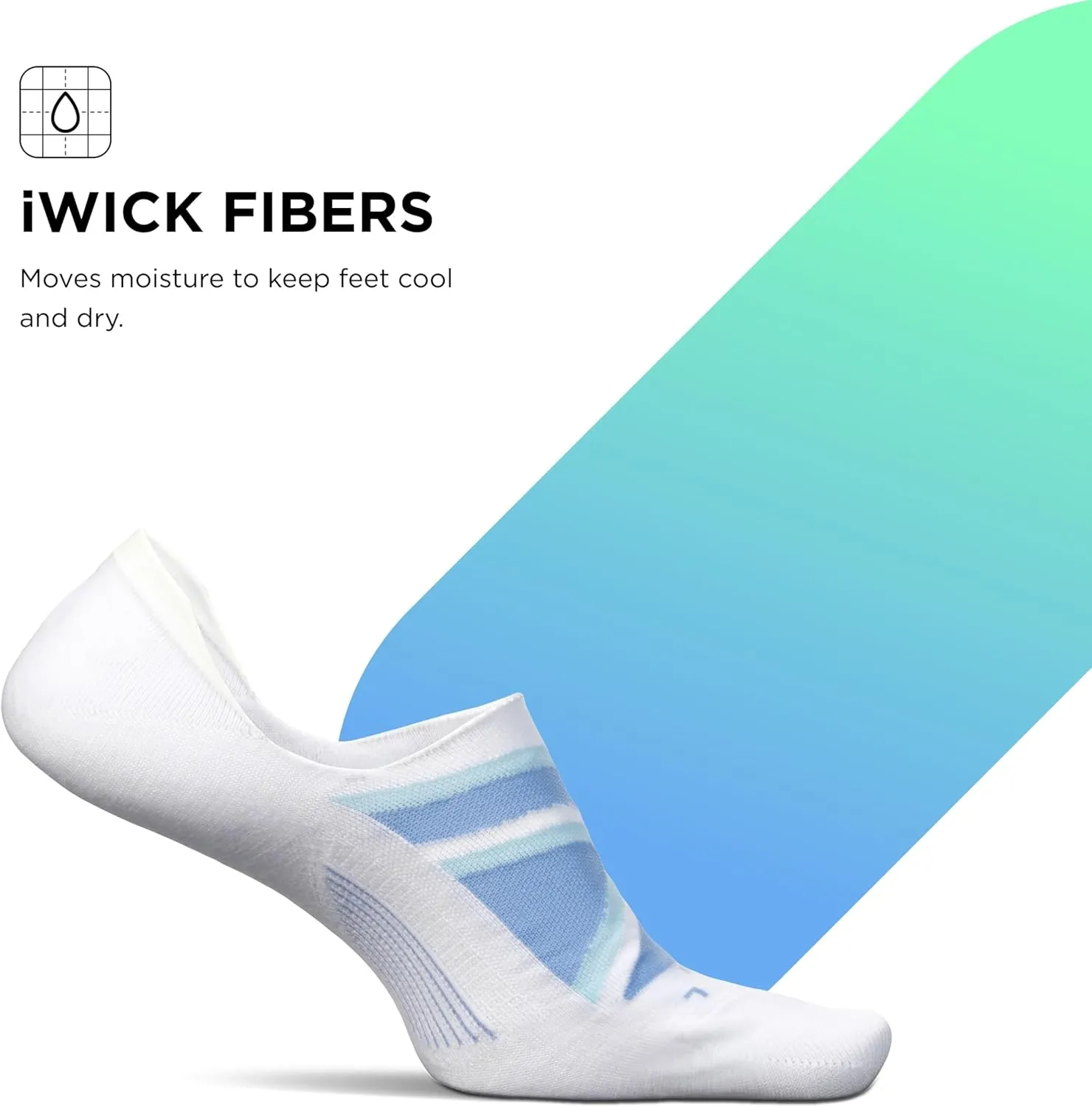 Feetures Everyday Ultra Light Cushion Invisible Sock for Women - Anti-Slip Sock Liner - (1 Pair)