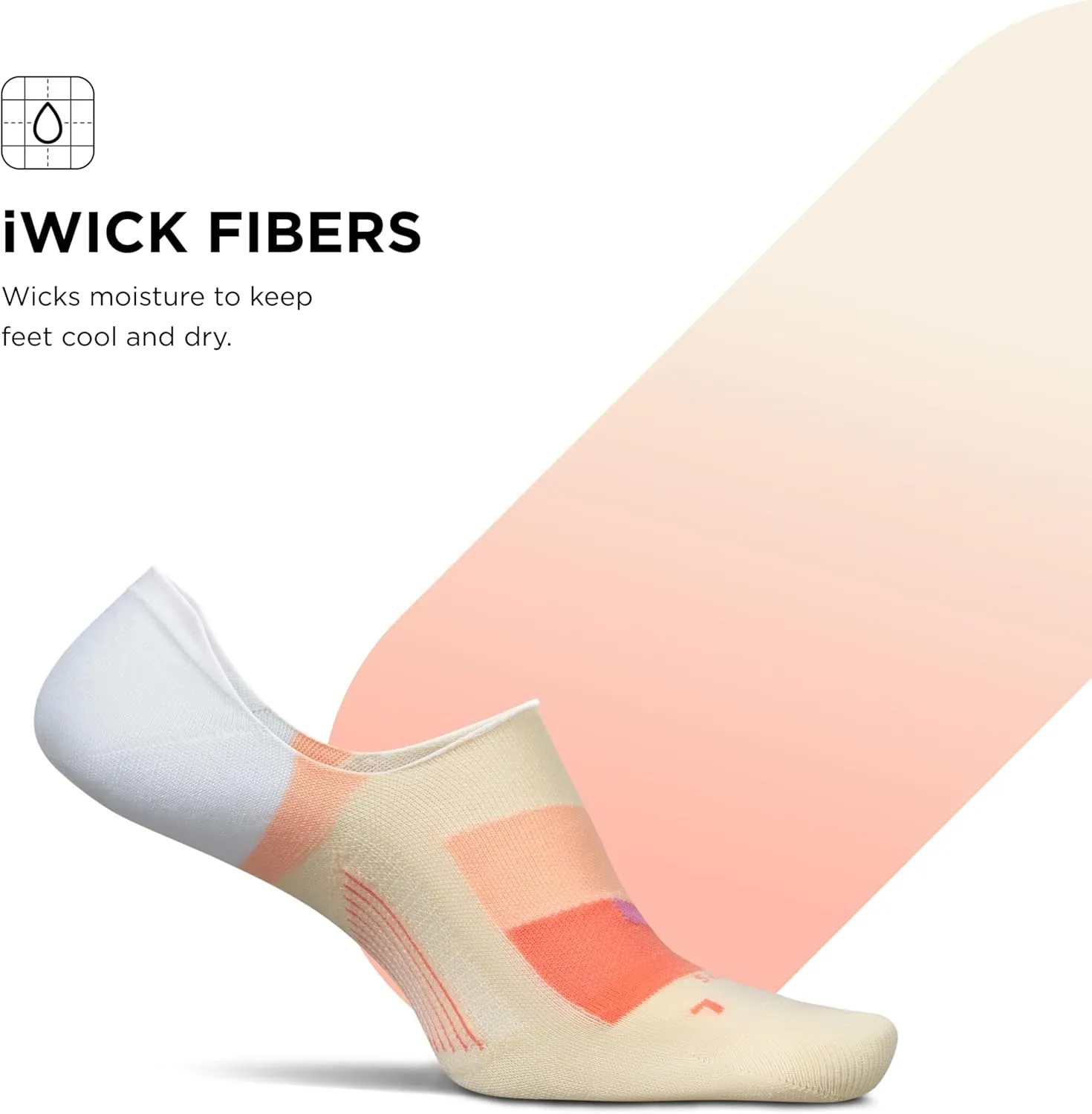 Feetures Everyday Ultra Light Cushion Invisible Sock for Women - Anti-Slip Sock Liner - (1 Pair)