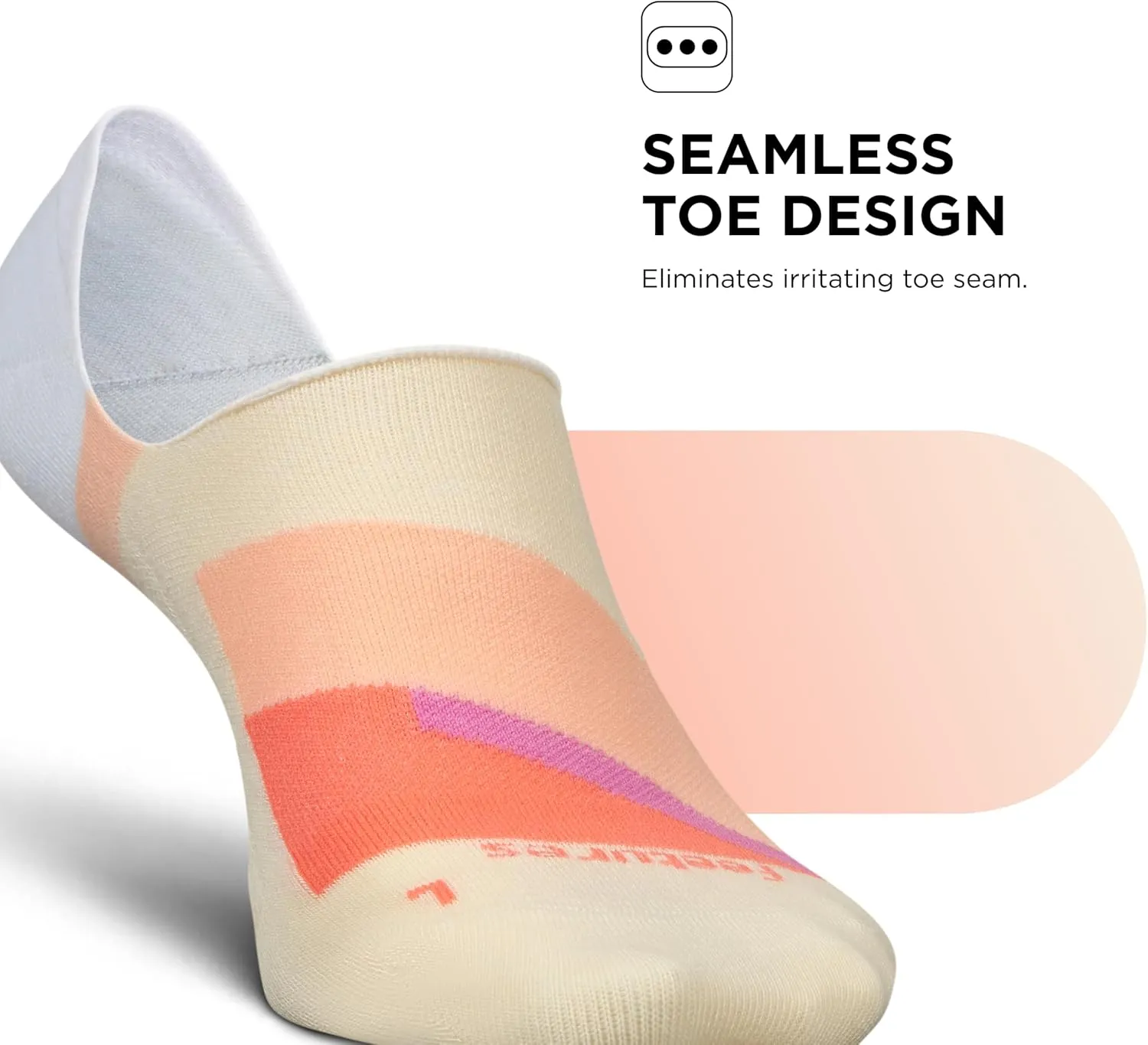 Feetures Everyday Ultra Light Cushion Invisible Sock for Women - Anti-Slip Sock Liner - (1 Pair)