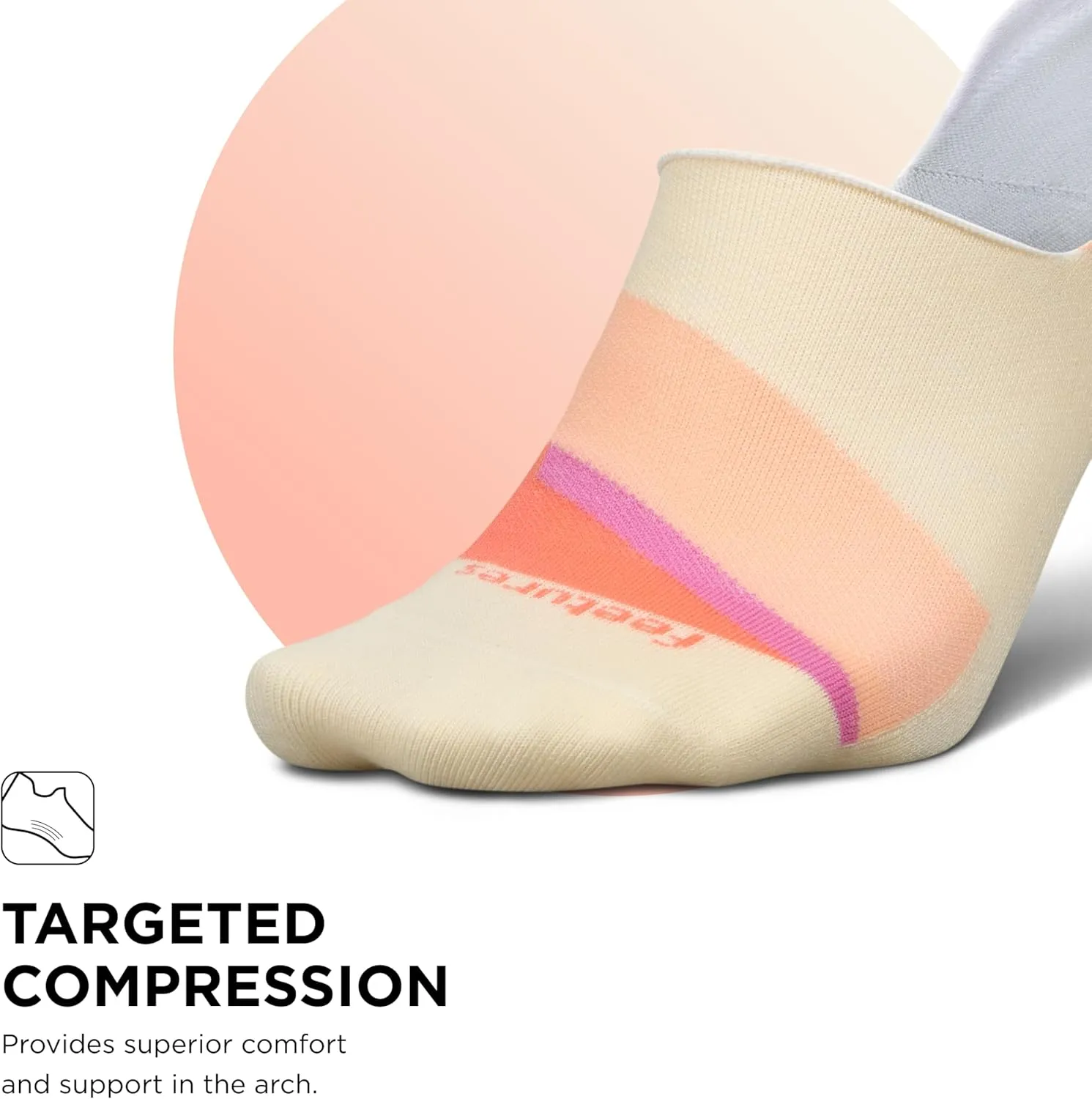 Feetures Everyday Ultra Light Cushion Invisible Sock for Women - Anti-Slip Sock Liner - (1 Pair)