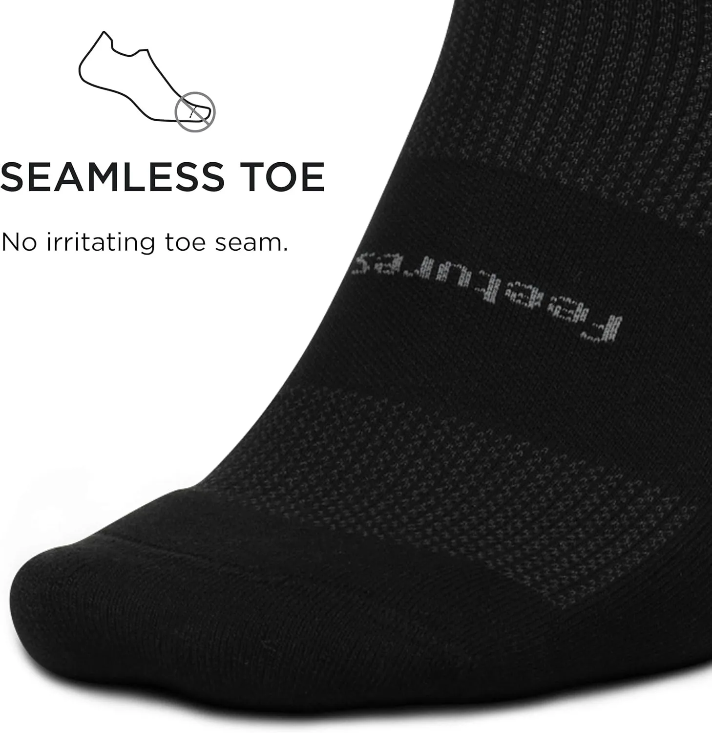 Feetures High Performance Max Cushion Classic Crew Sock for Women & Men - Moisture-Wicking Athletic Socks - (1 Pair)